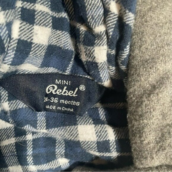 Mini Rebel Toddler Grey Hooded Wool Toggle Coat 24-36m Winter - Picture 4 of 7